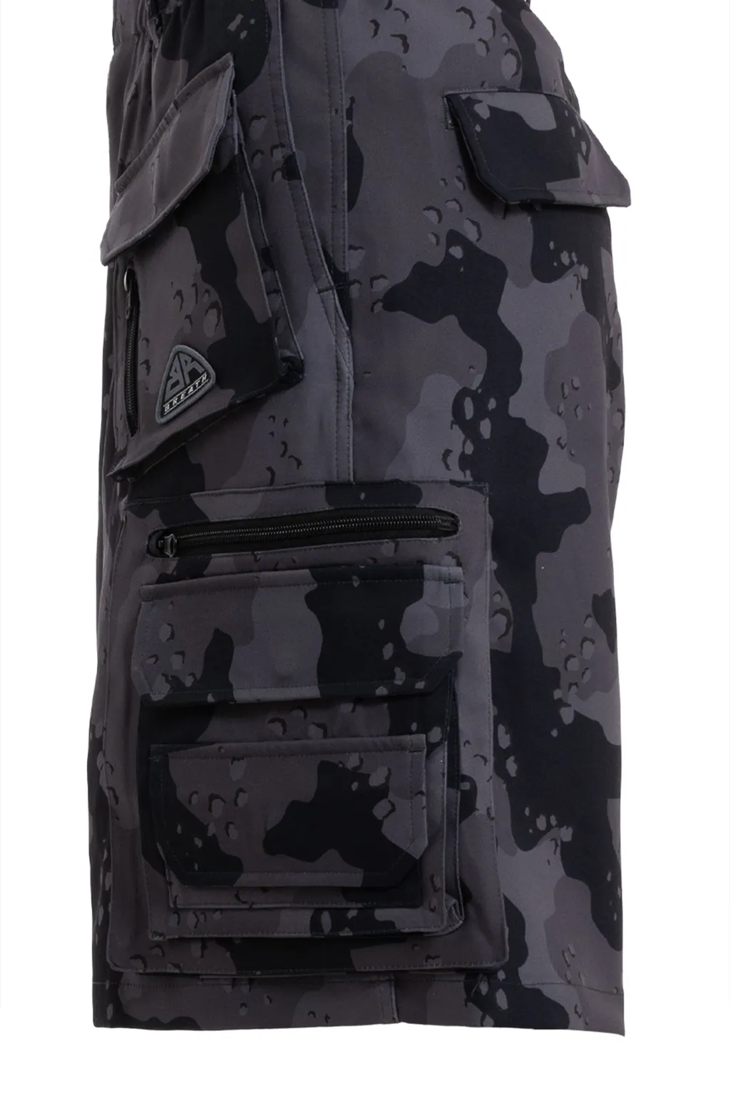 Camo Cargo Shorts / Black Camo