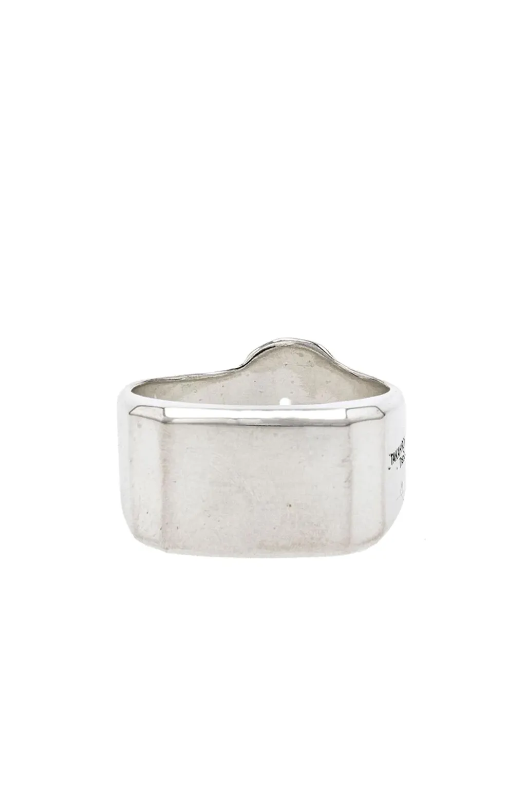 Bone Shaped Signet Ring.-M- / Sil