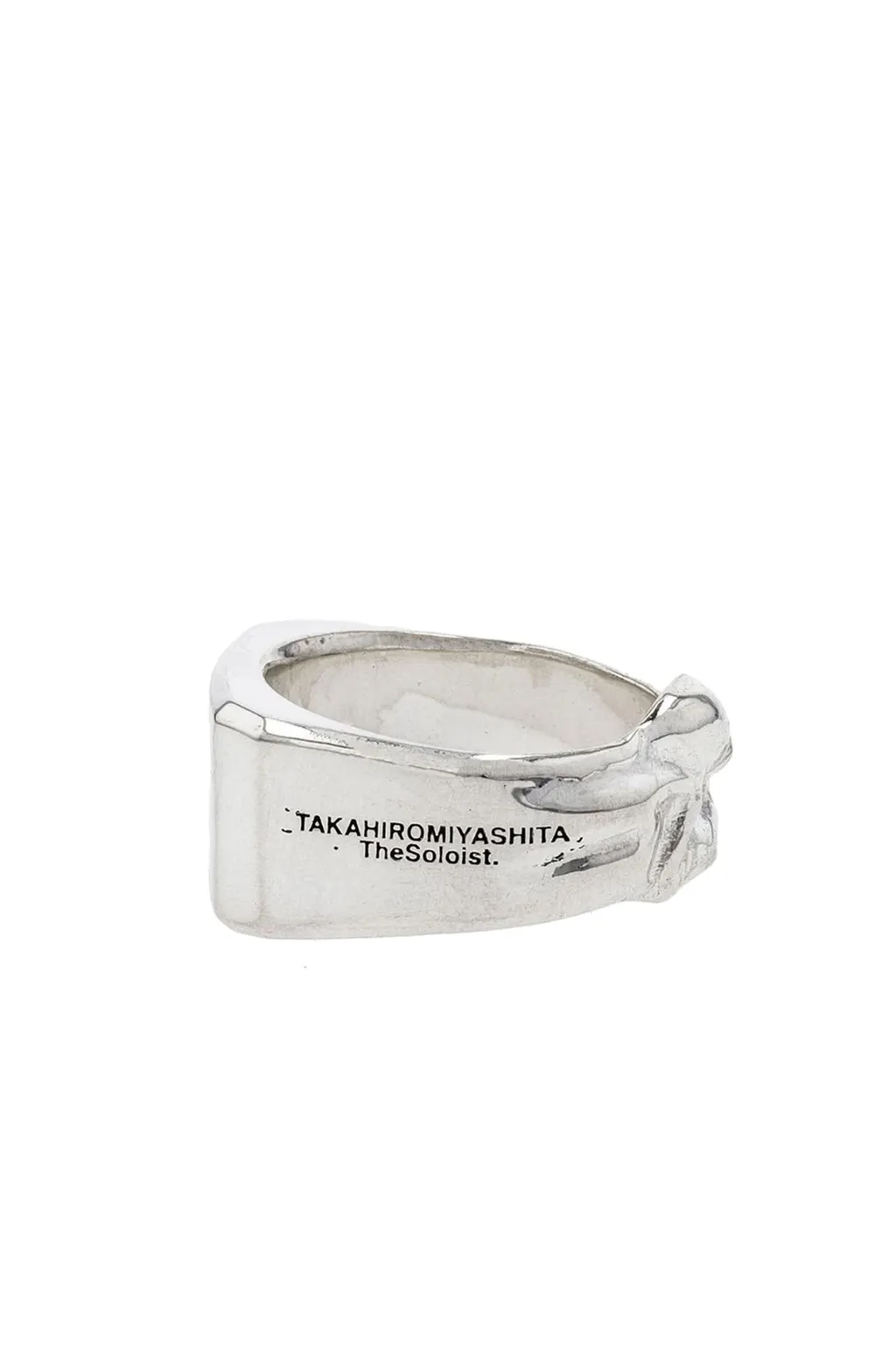 Bone Shaped Signet Ring.-M- / Sil