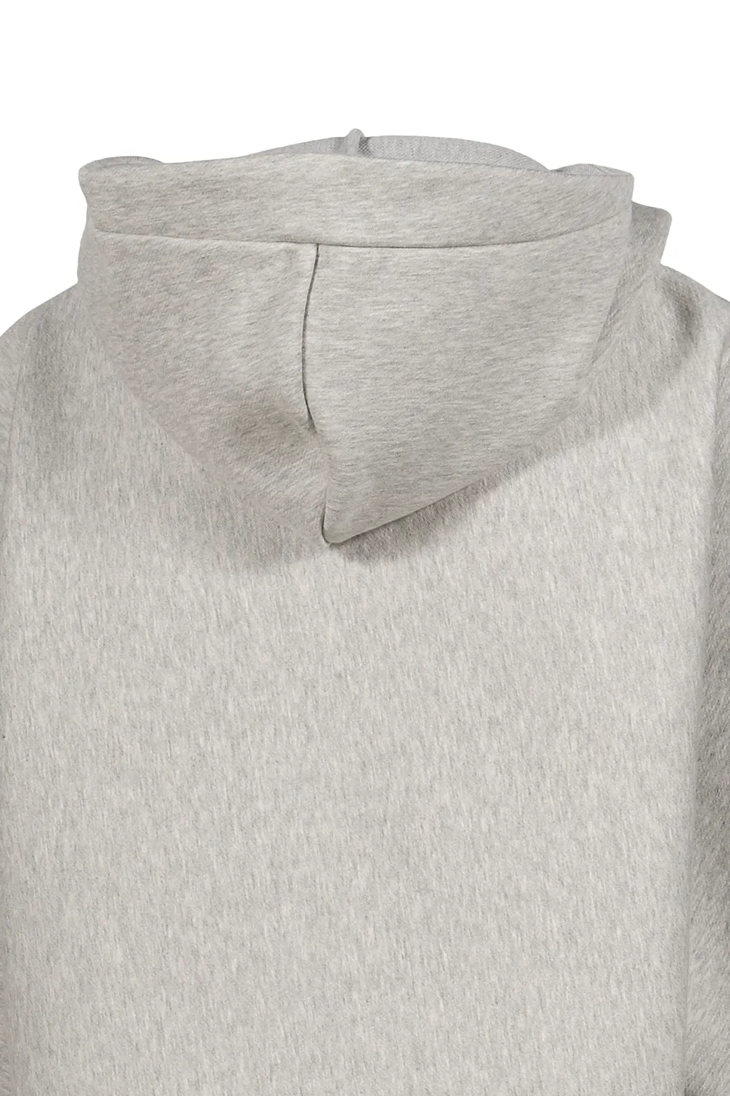 Bonded Cotton Cropped Bat Sleeves Hoodie With Embossing / Gry Gaultier