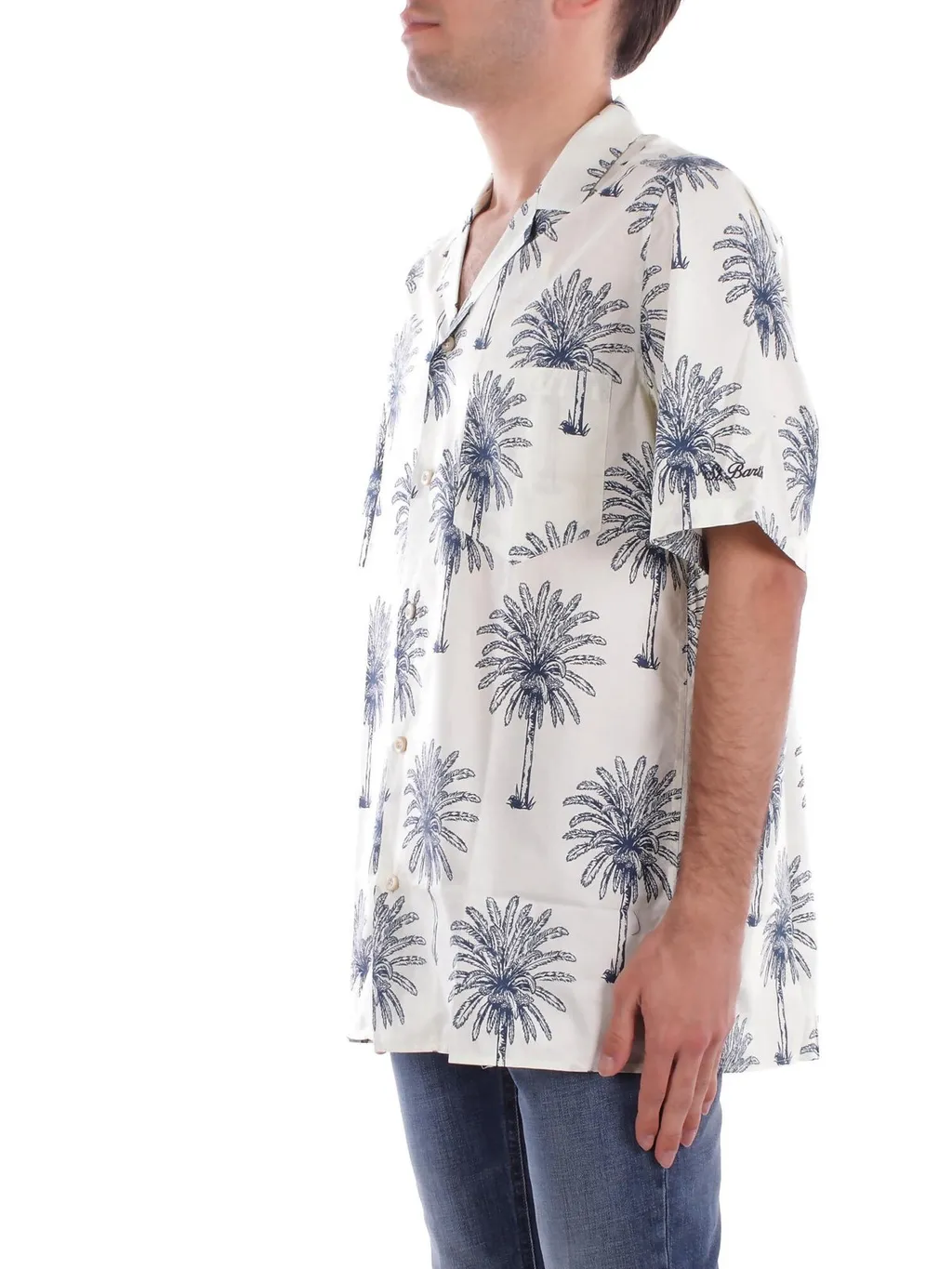 Mc2 Saint Barth Short-Sleeved Tree Printed Shirt