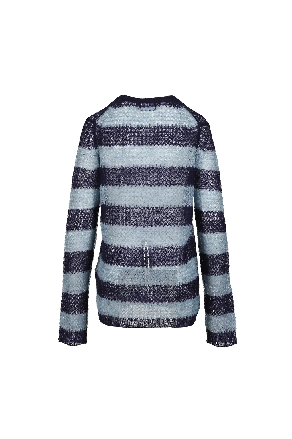 Blue Bold Punk Stripe Knit Top / Blu