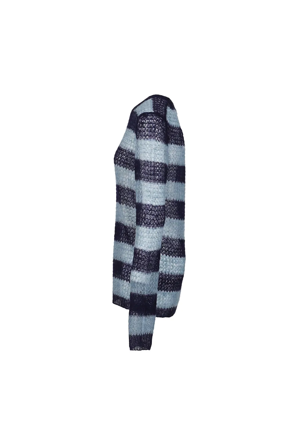 Blue Bold Punk Stripe Knit Top / Blu