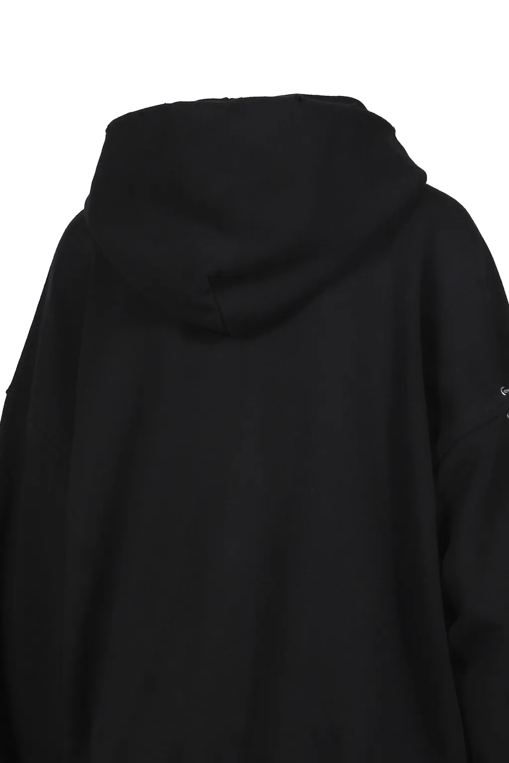 Piercing Detail Zip-Up Hoodie / Blk