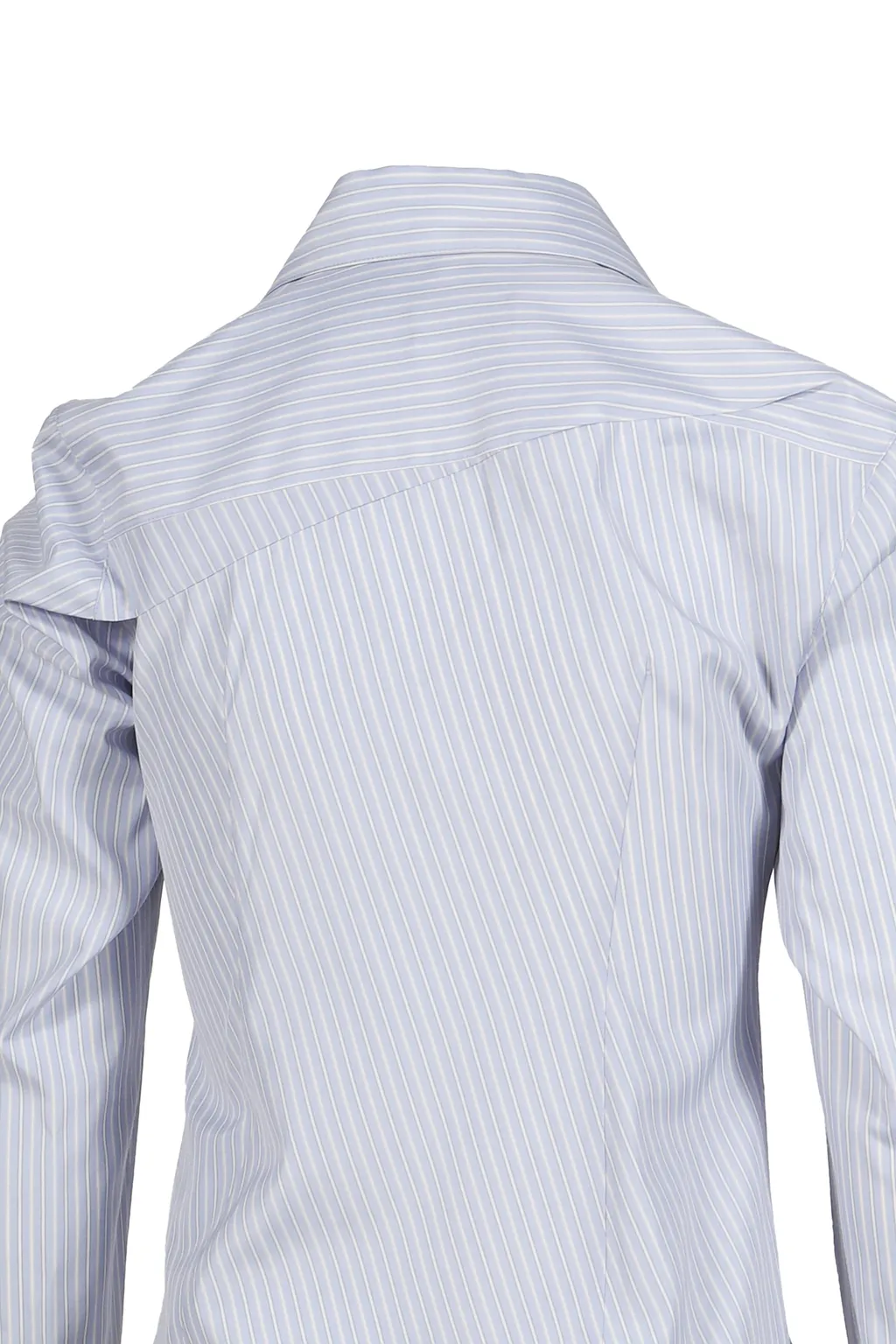 Striped Asymmetric Shirt / Blu