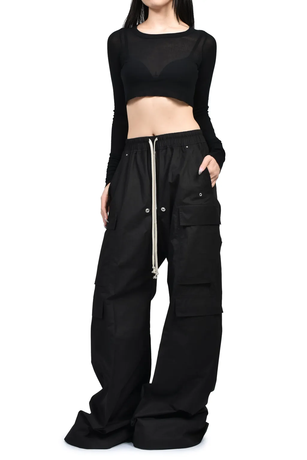 Ls Crop T / Blk