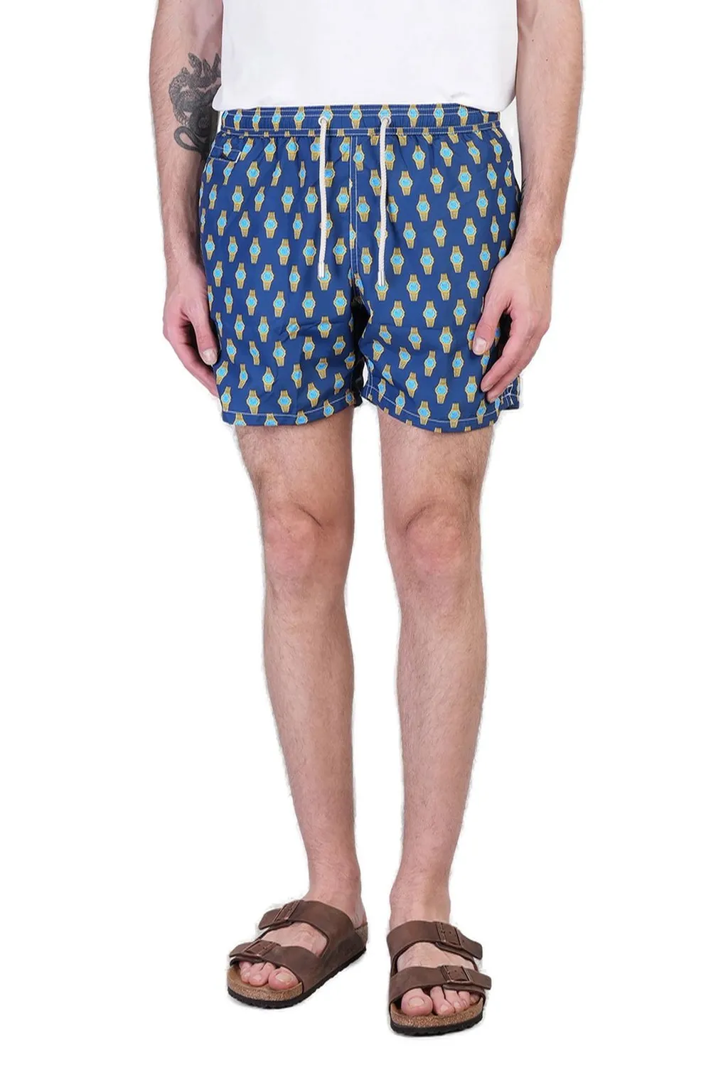Mc2 Saint Barth Watch Print Lighting Swim Shorts