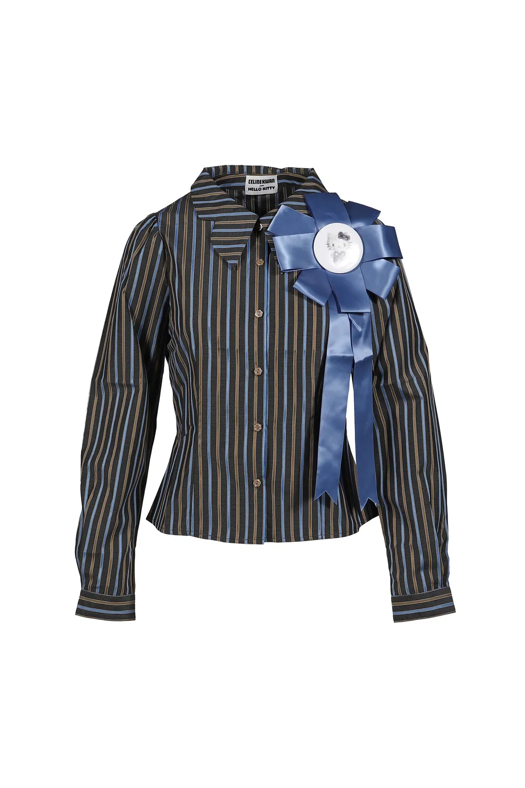Hello Kitty Shirt / Dark Blue Stripes