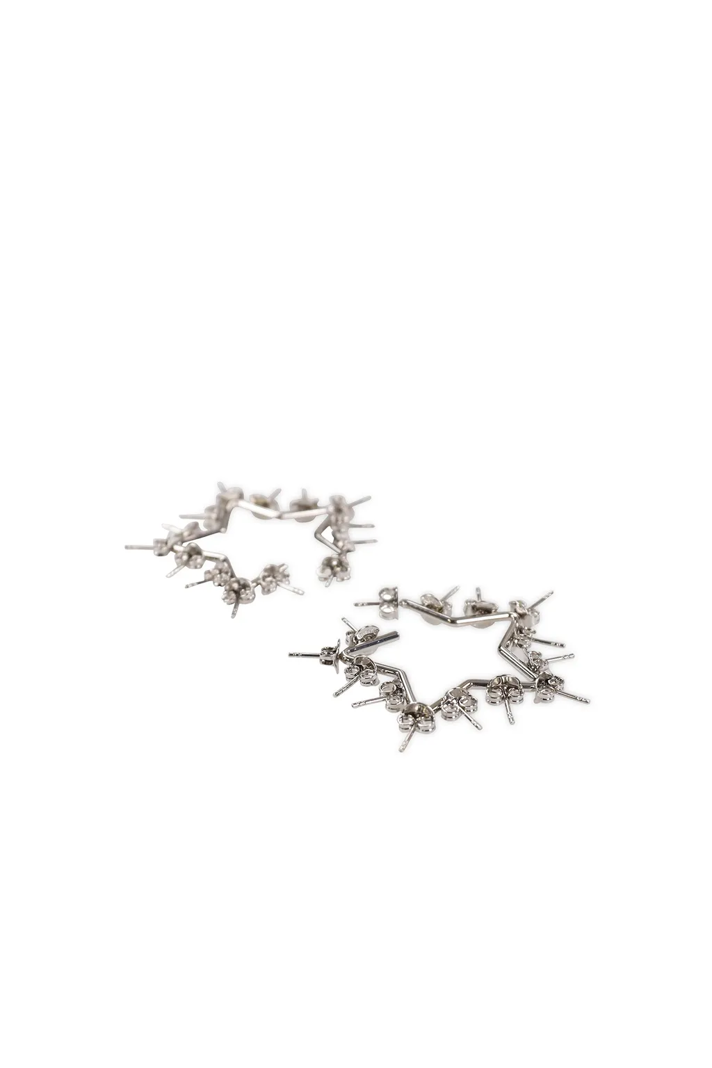 Star Stud Hoops / Sil