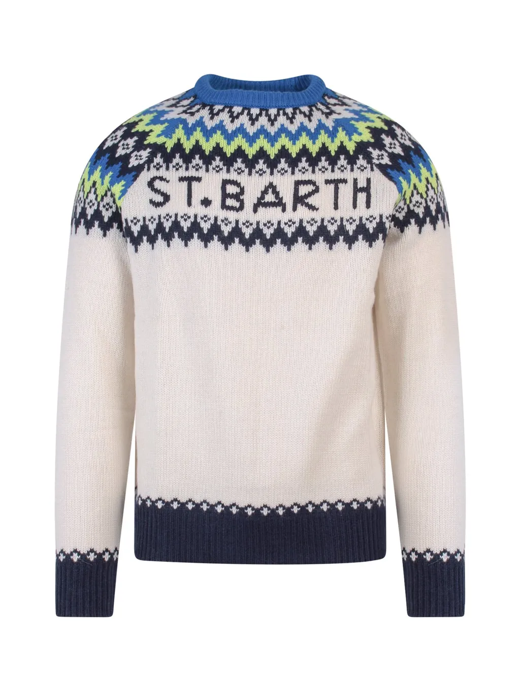 Mc2 Saint Barth Long Sleeved Logo Intarsia Knit Jumper