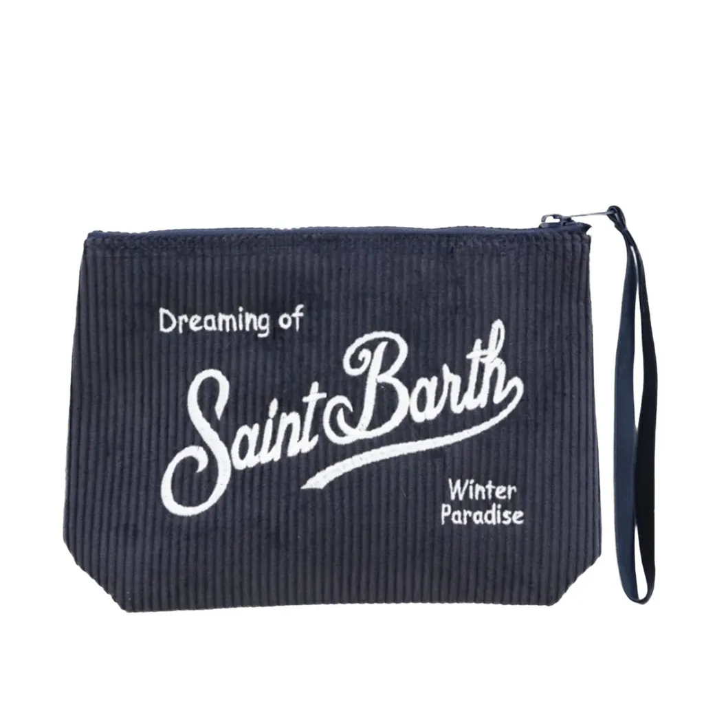 Mc2 Saint Barth Ribbed Logo Clutch Bag