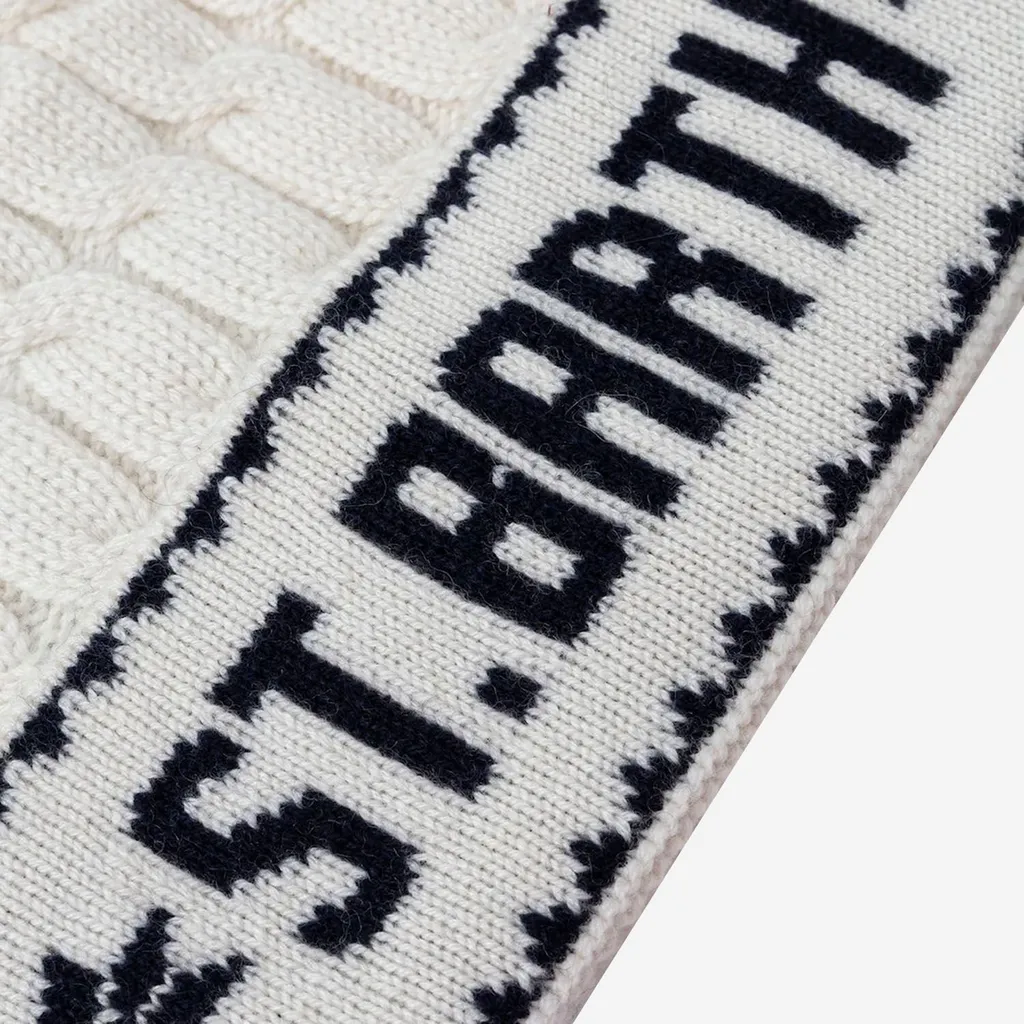 Mc2 Saint Barth Pom Pom Cable Knit Hat