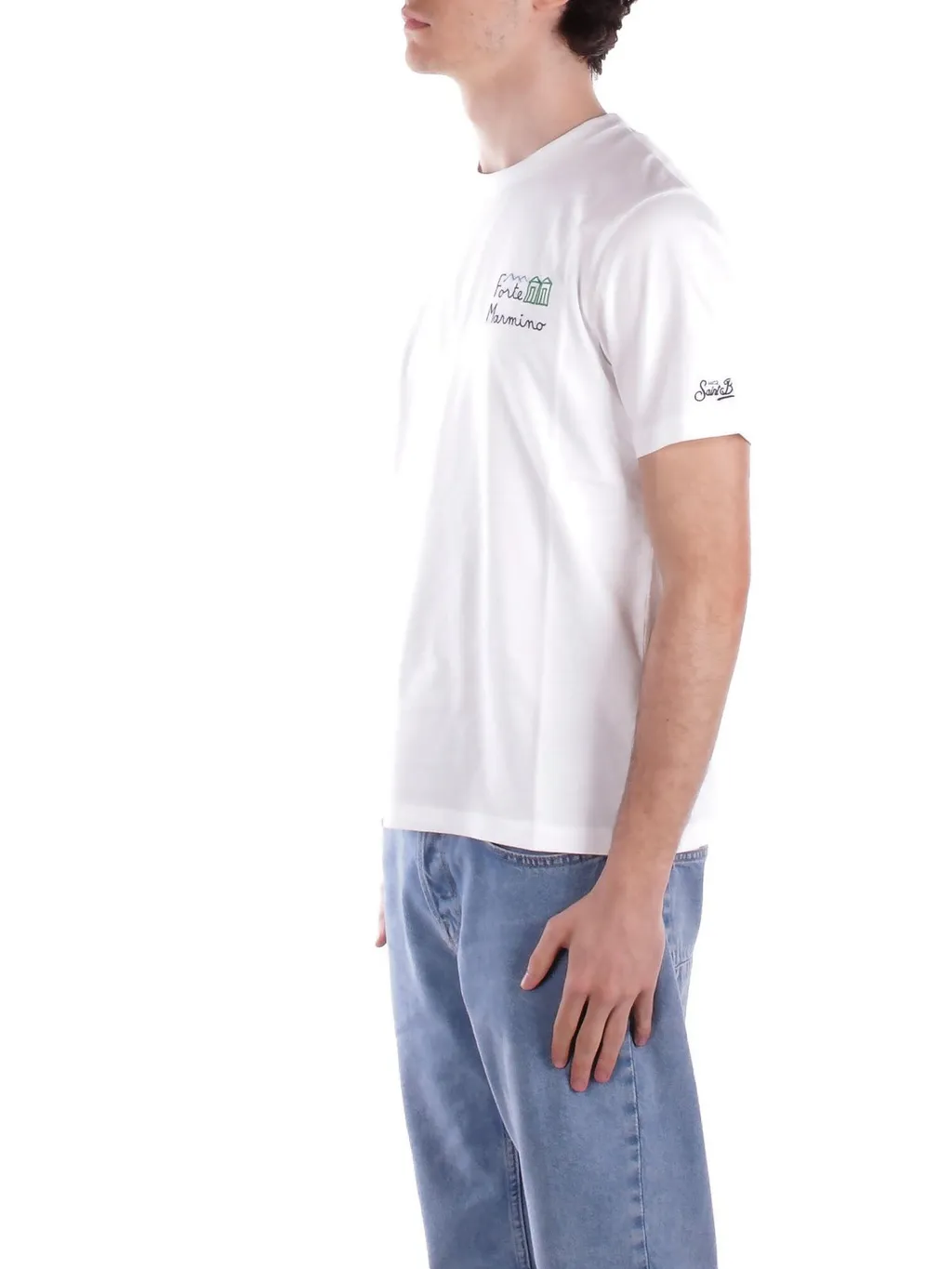 Mc2 Saint Barth Forte Marmino Embroidered Crewneck T-Shirt