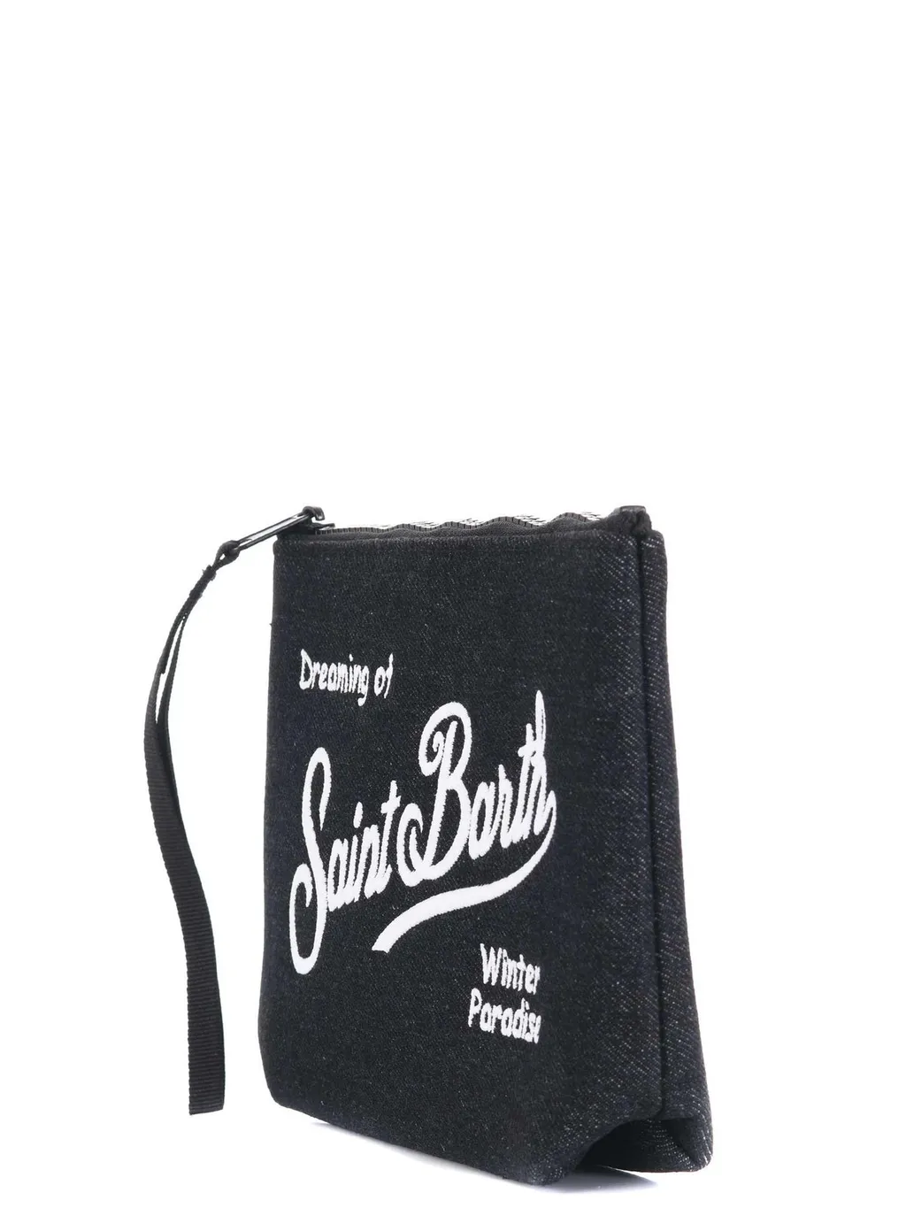 Mc2 Saint Barth Embroidered Denim Clutch Bag