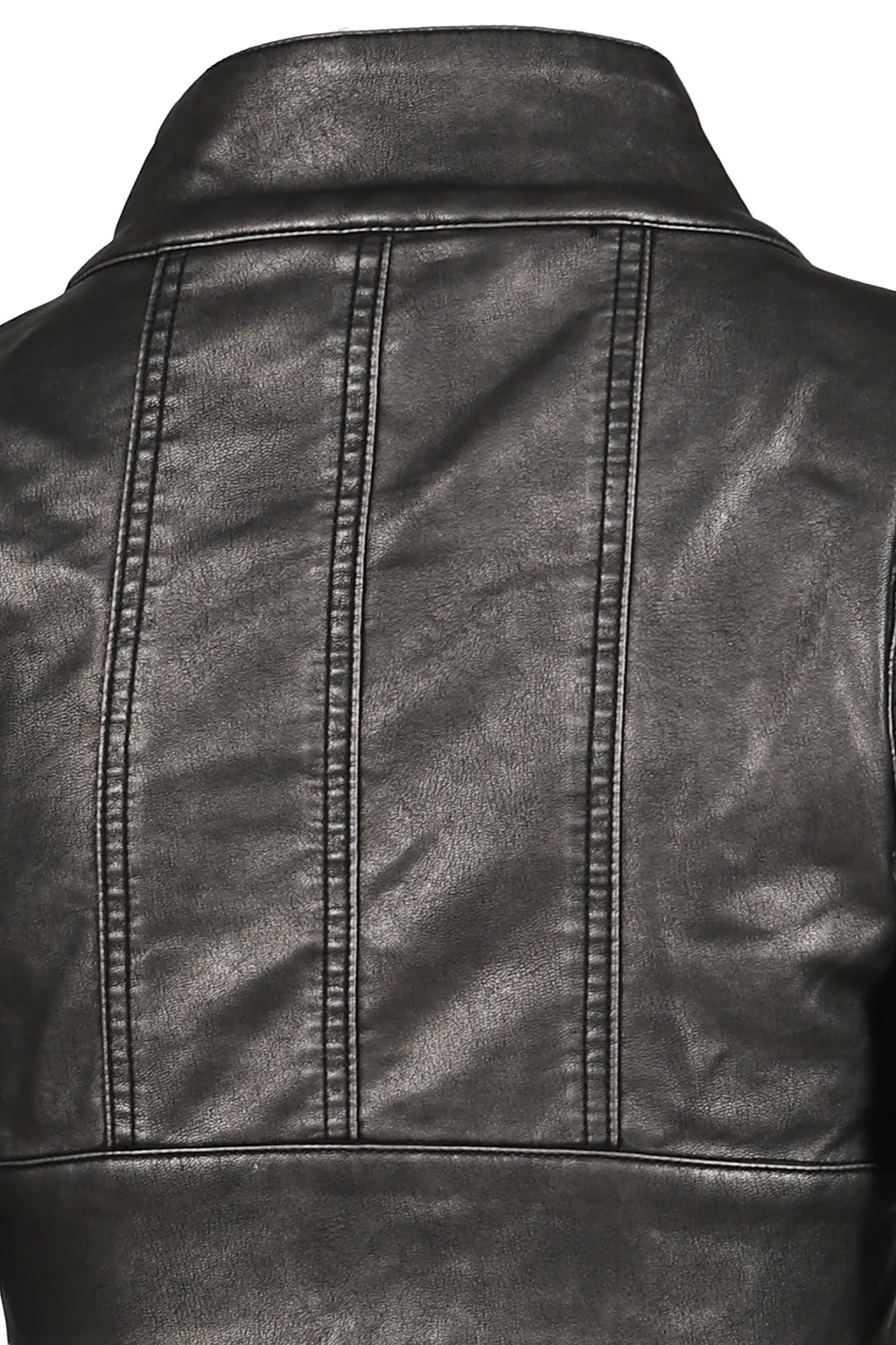 Pu Military Cropped Jacket / Blk