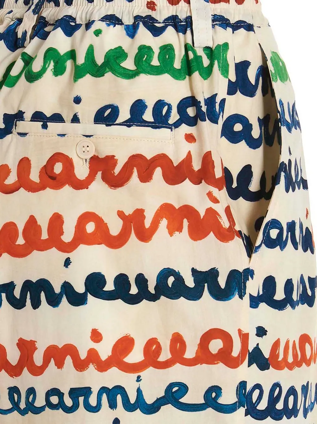 Marni Handwriting Printed Poplin Shorts