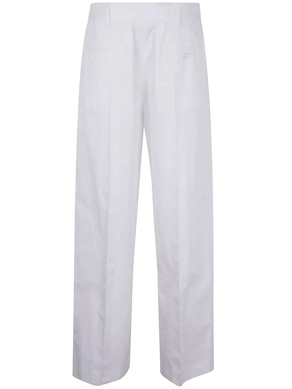 Marni Maxi Pleat Pale Peach Poplin Trousers