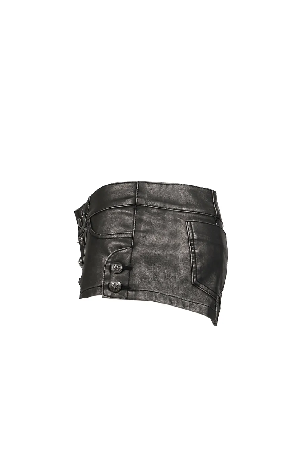 Pu Military Hotpants / Blk