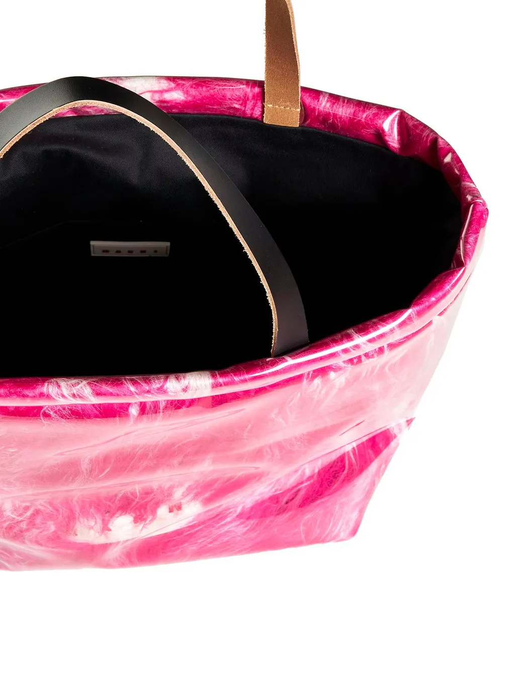 Marni Logo Patch Shearling Tote Bag