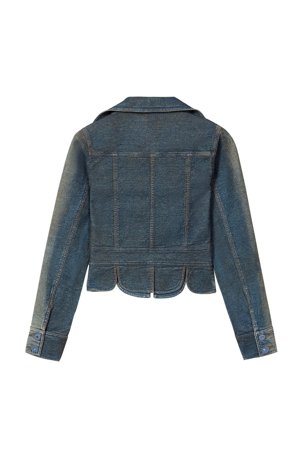 Tie-Dye Denim Jacket / Petrol Blu