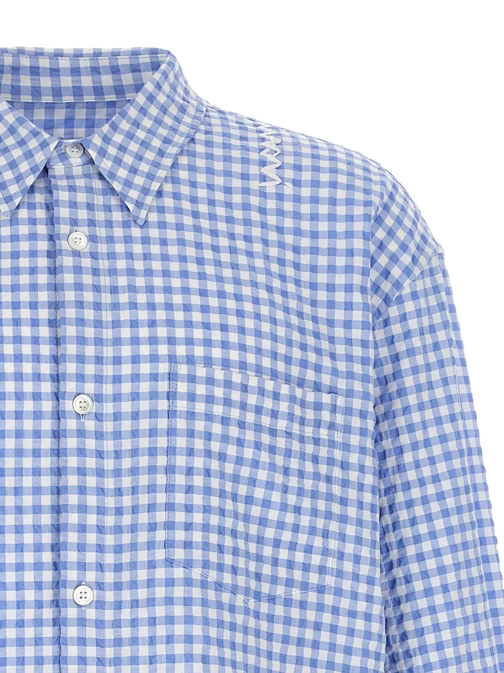 Marni Vichy Printed Long-Sleeved Shirt
