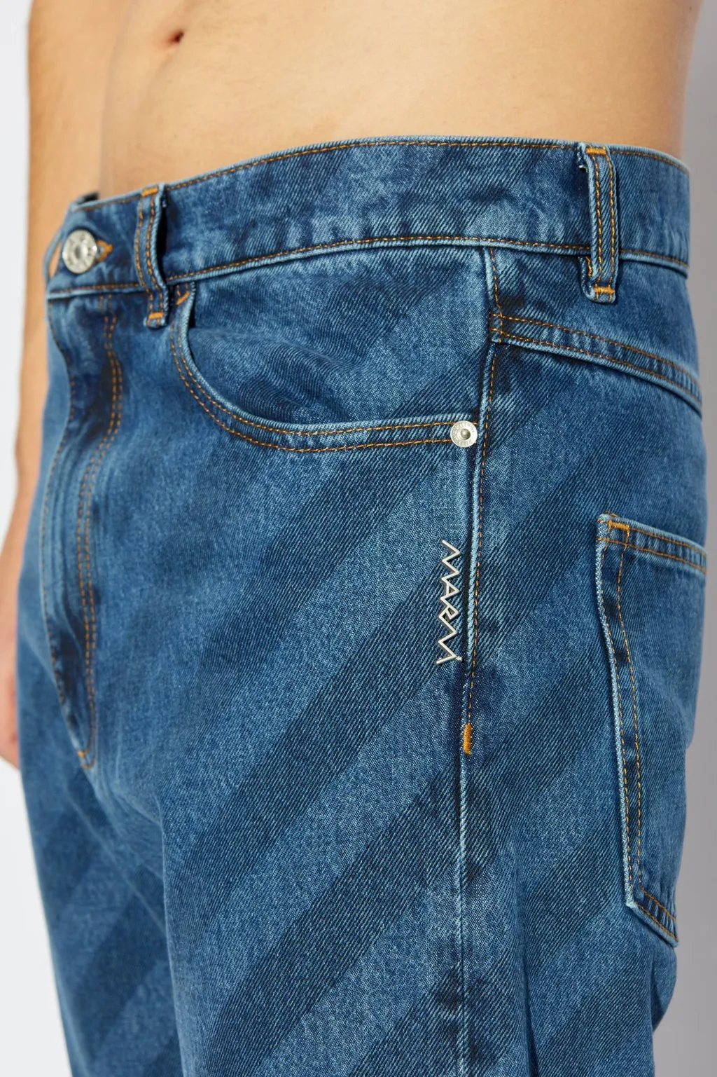 Marni Striped Straight-Leg Jeans