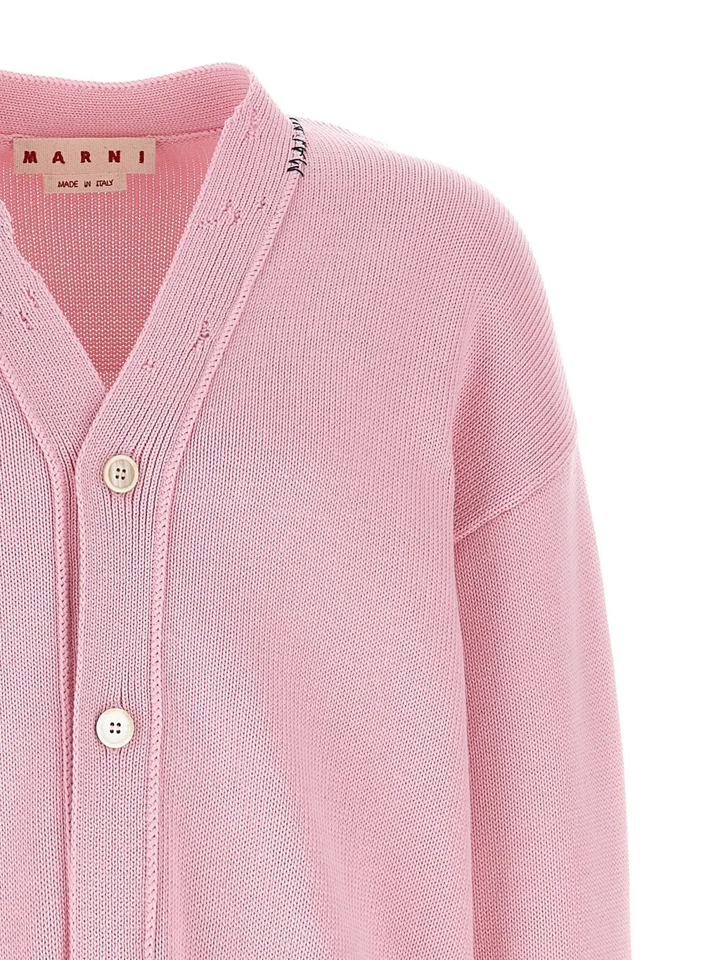Marni V-Neck Distressed Cardigan