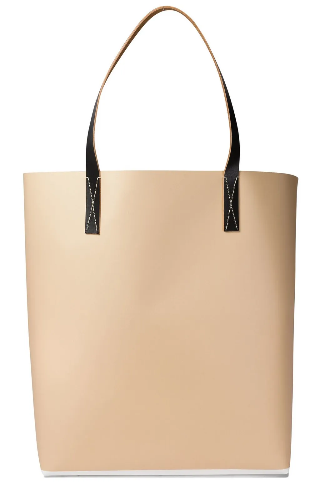 Marni Logo Printed Striped Tote Bag