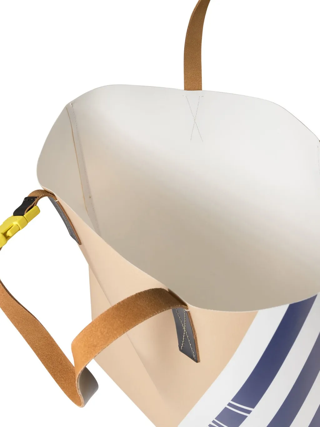 Marni Logo Printed Striped Tote Bag