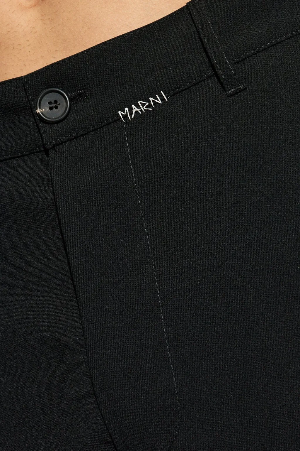 Marni Logo Embroidered Tailored Trousers