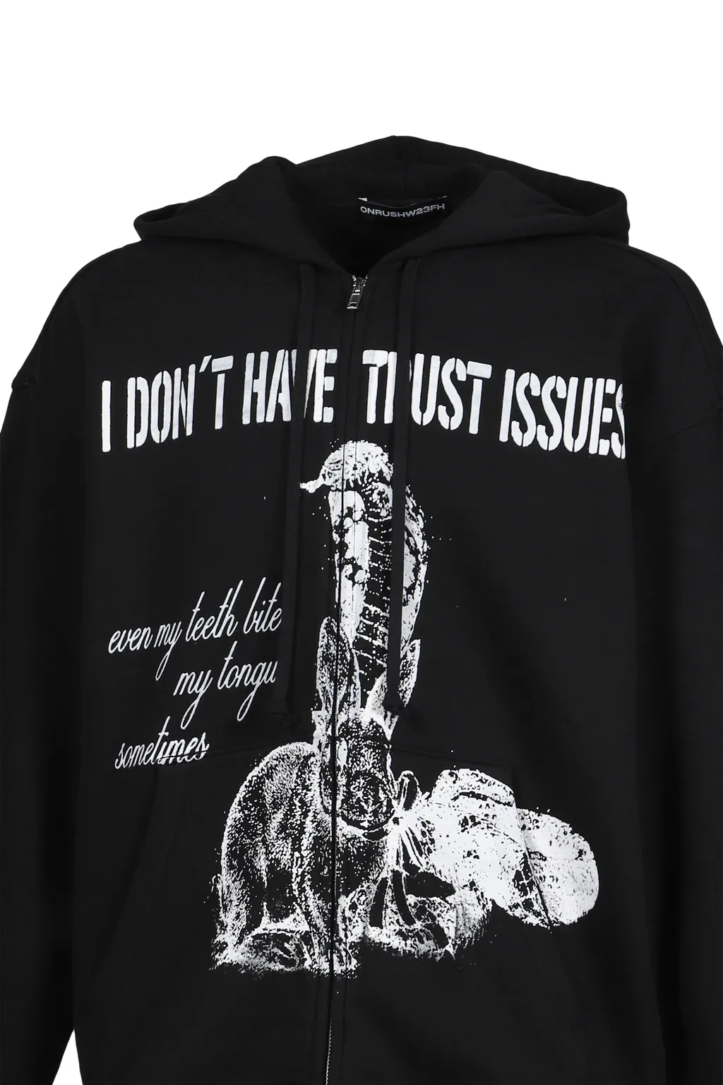 Bunny Zip Up Hoodie Black Fleece / Blk