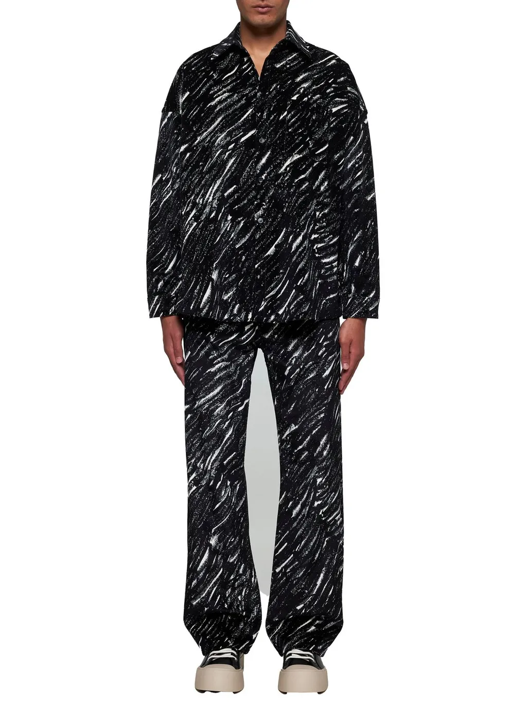 Marni Crayon Printed Wide-Leg Jeans