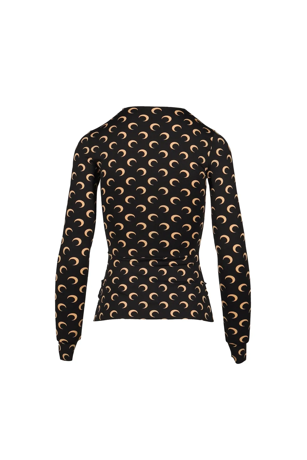 Moon Printed Jersey Ls Crewneck Top / Tan