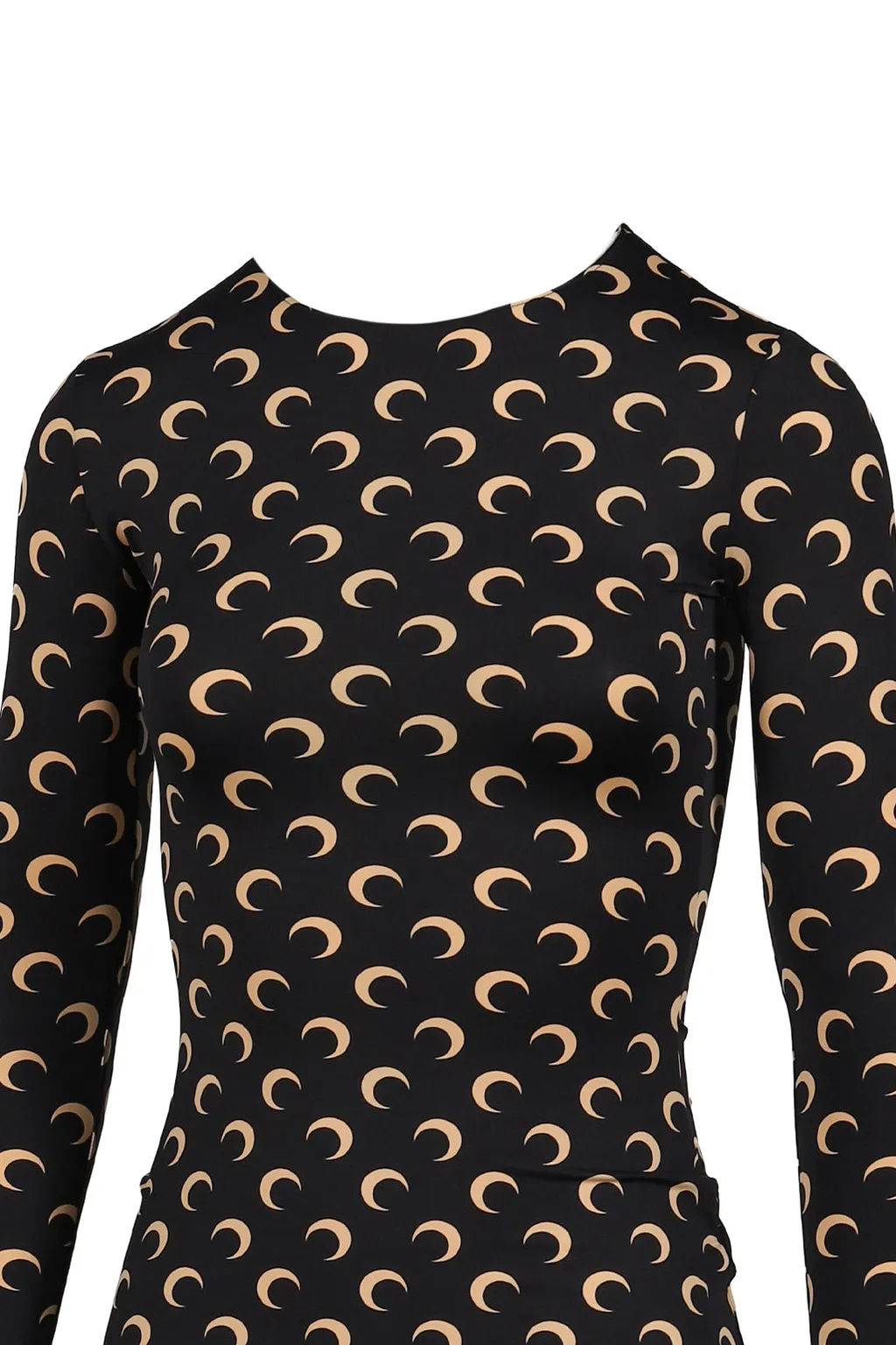 Moon Printed Jersey Ls Crewneck Top / Tan