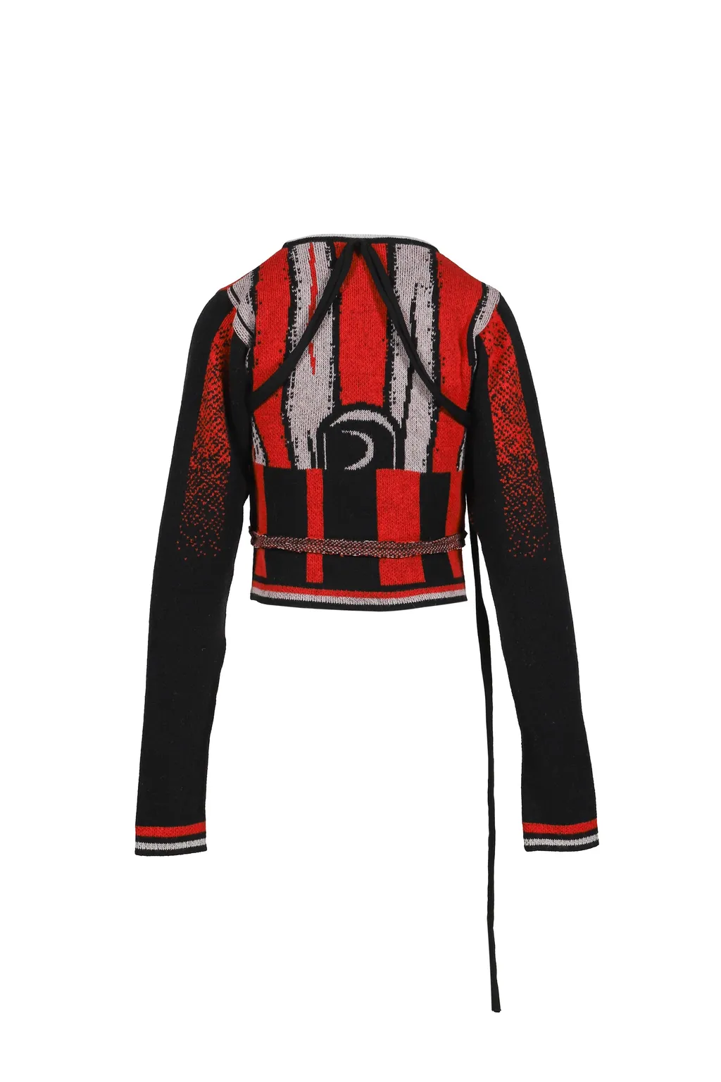Sporty Knit Cardigan / Red