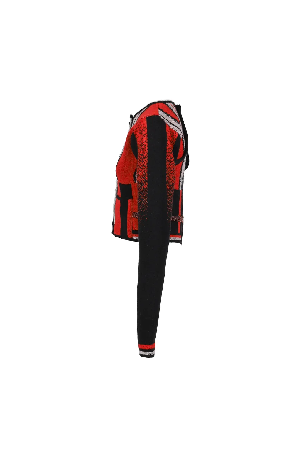 Sporty Knit Cardigan / Red