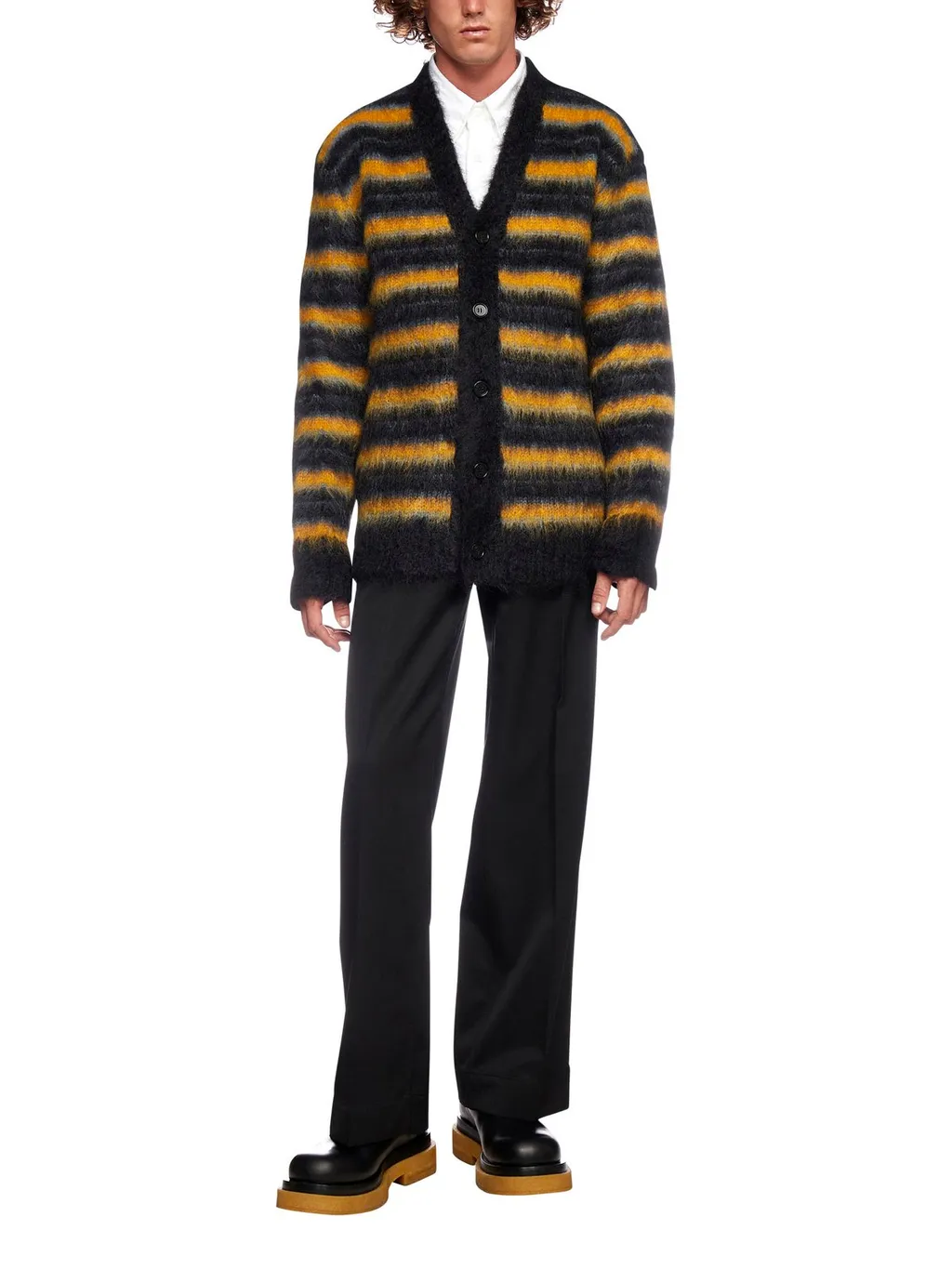 Marni Striped Buttoned Cardigan
