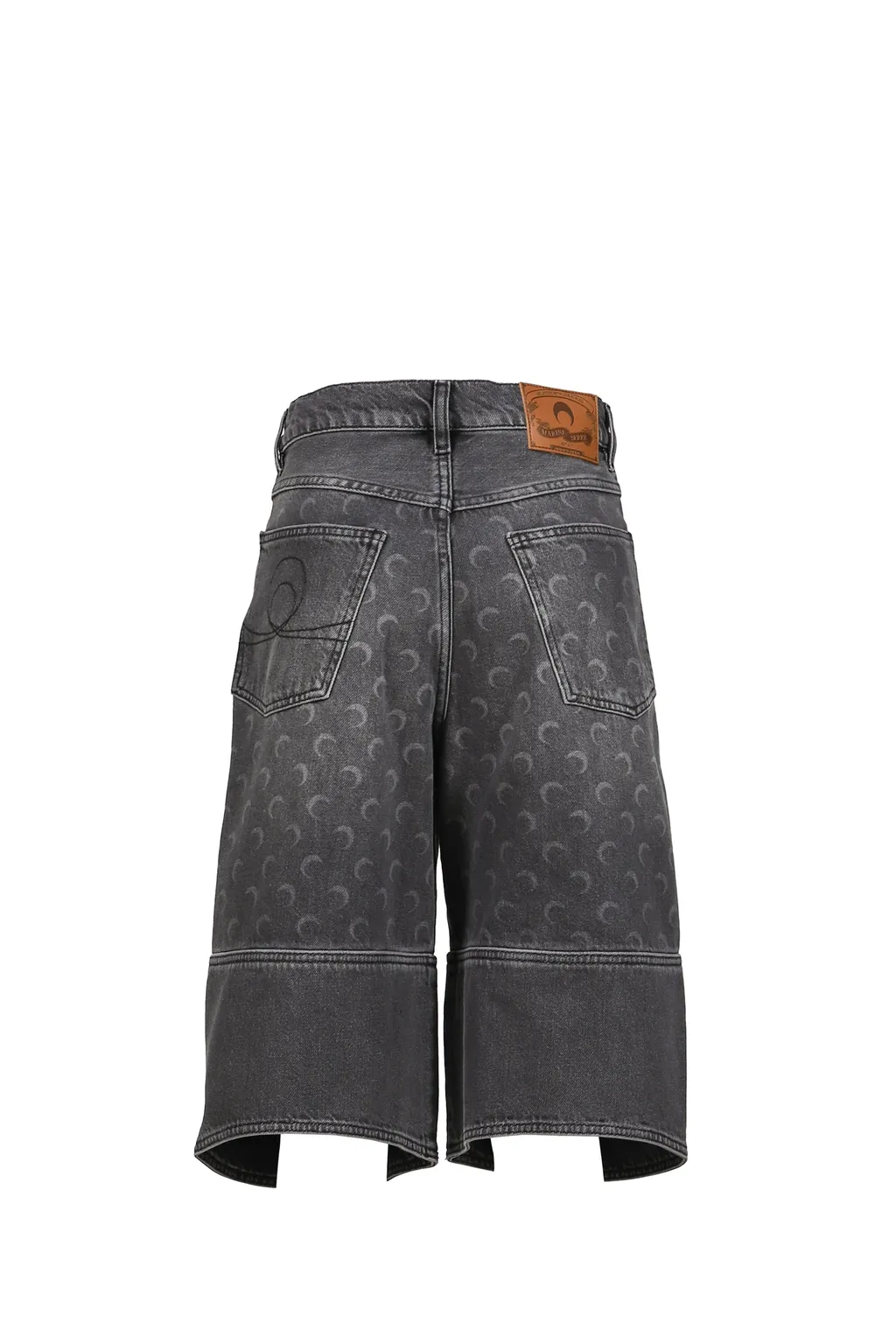 Moon Laser Gray Wash Denim Shorts / Dark Gry