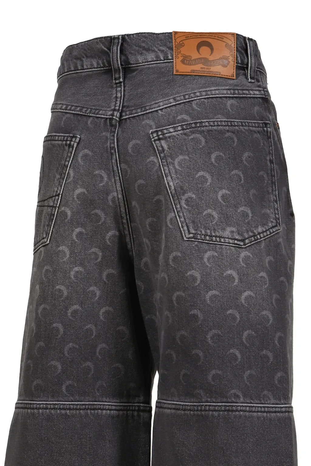 Moon Laser Gray Wash Denim Shorts / Dark Gry