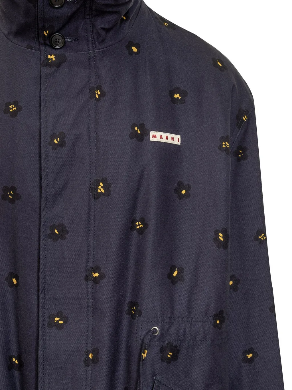 Marni Draft Flower Hooded Parka Coat