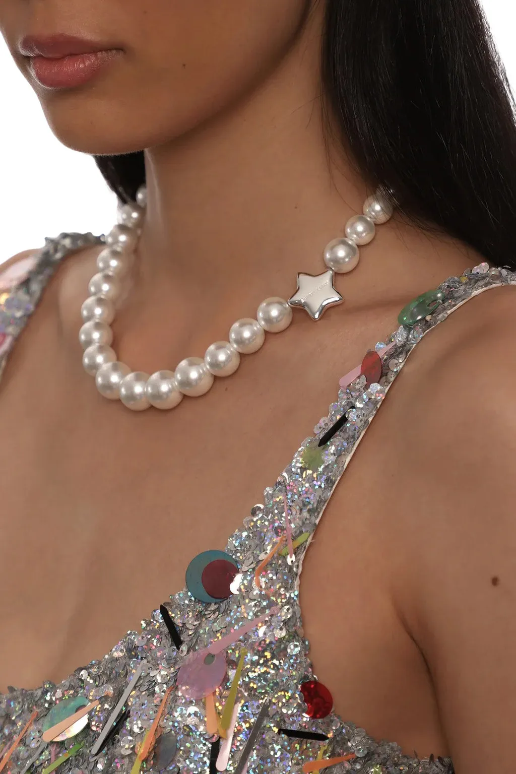 Poison Pearl Necklace / Wht