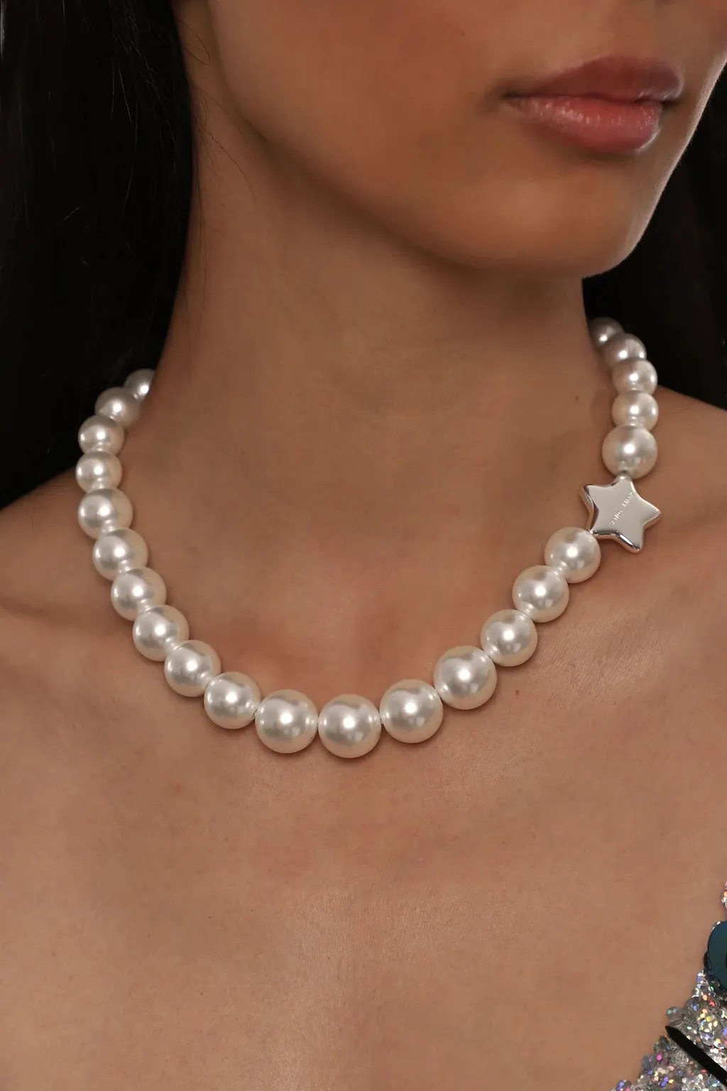 Poison Pearl Necklace / Wht