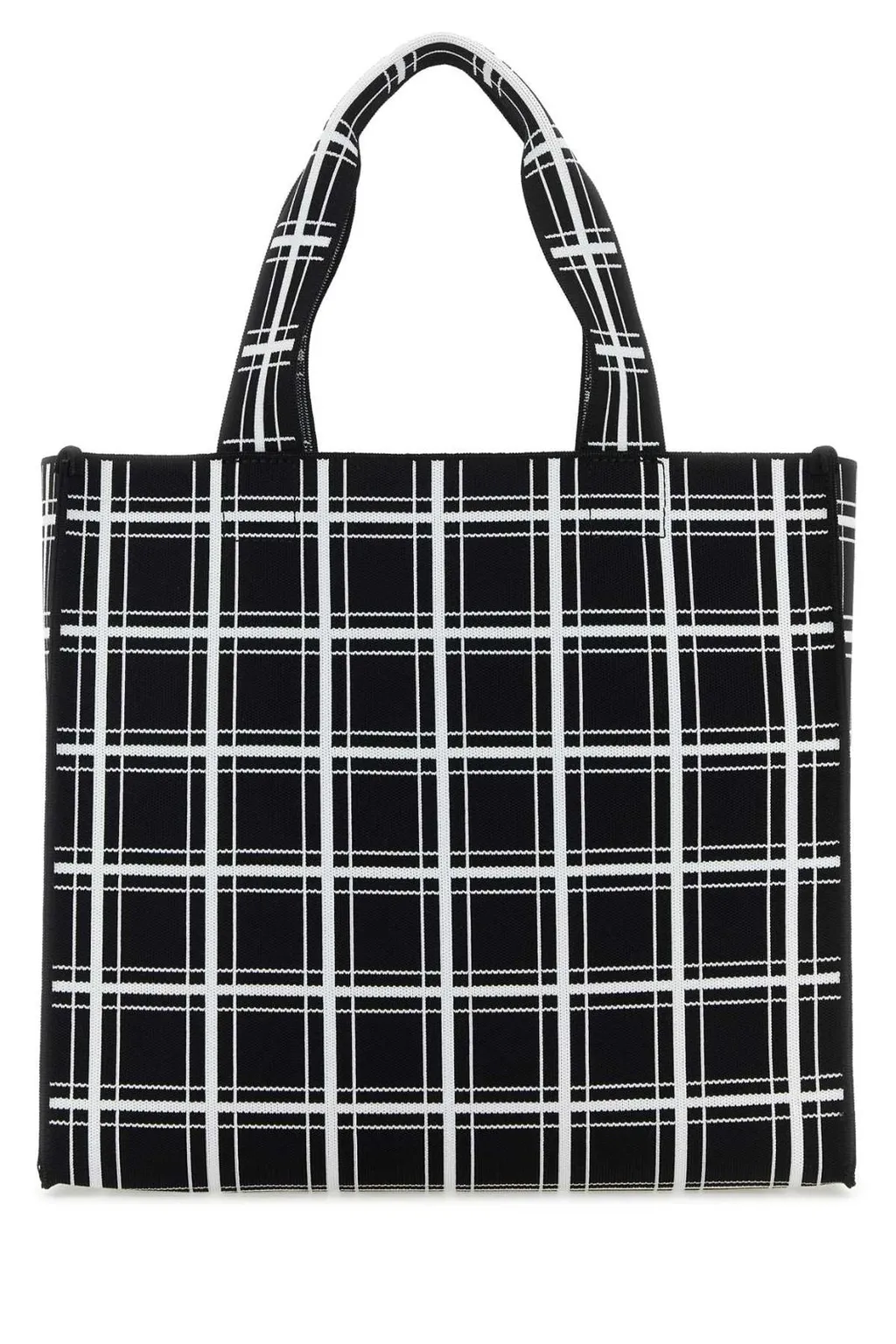 Marni Logo Patch Checked Tote Bag