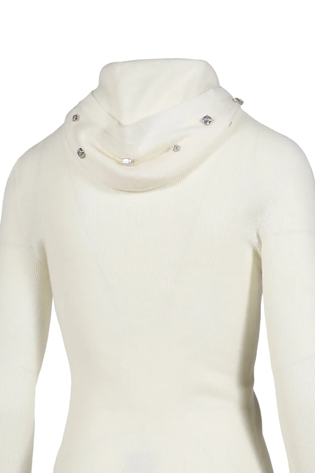 Feline Airbrush Knit Hood / Wht