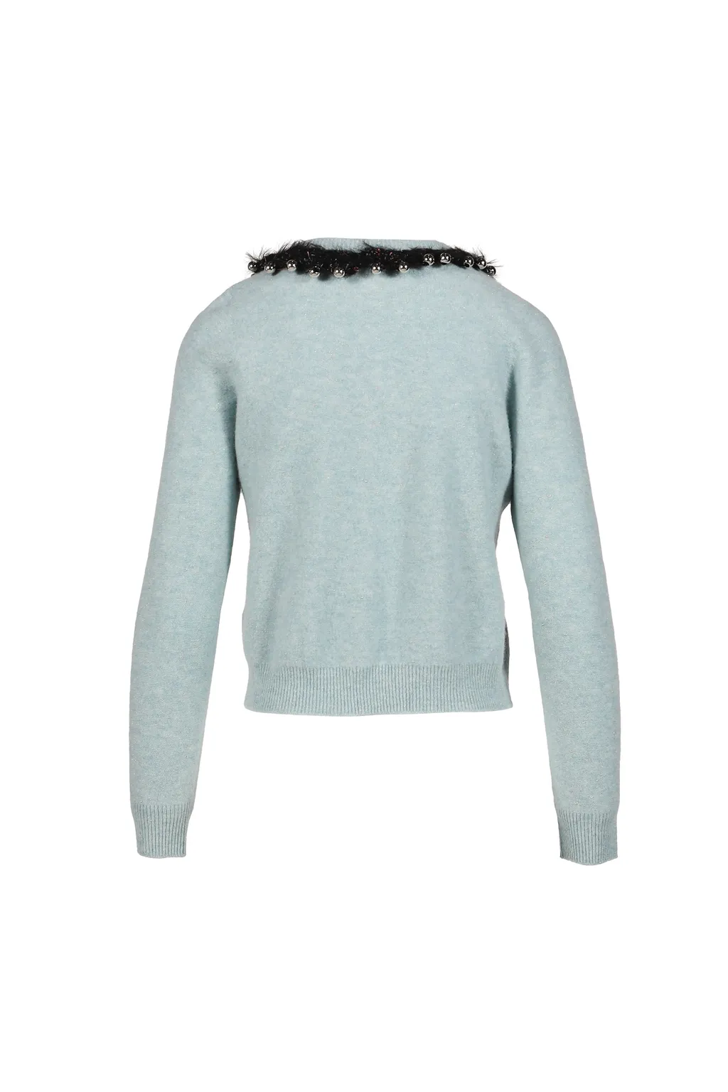 Feline Airbrush Cardigan / Blu