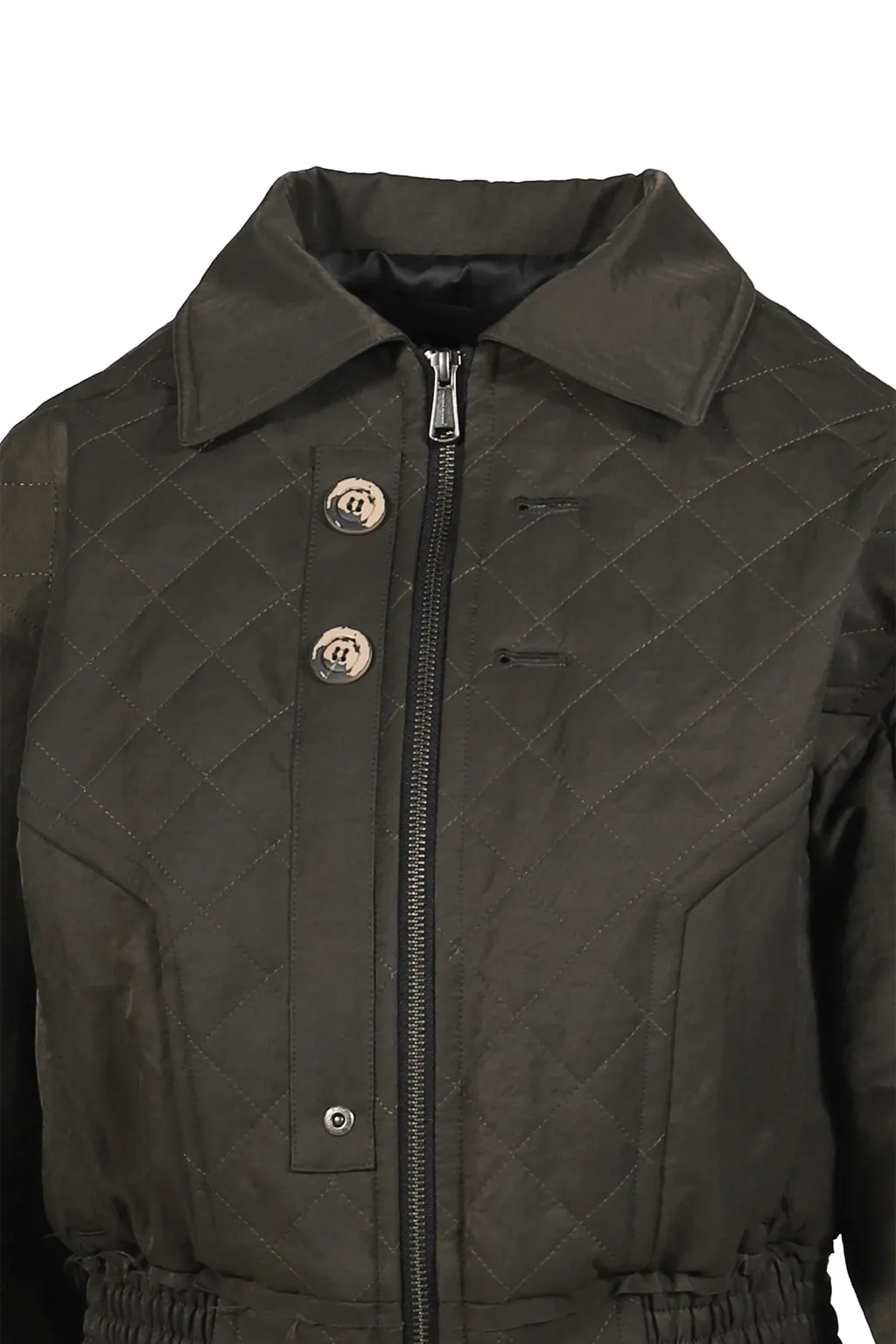 Matty Quilted Bomber Jacket / Kha