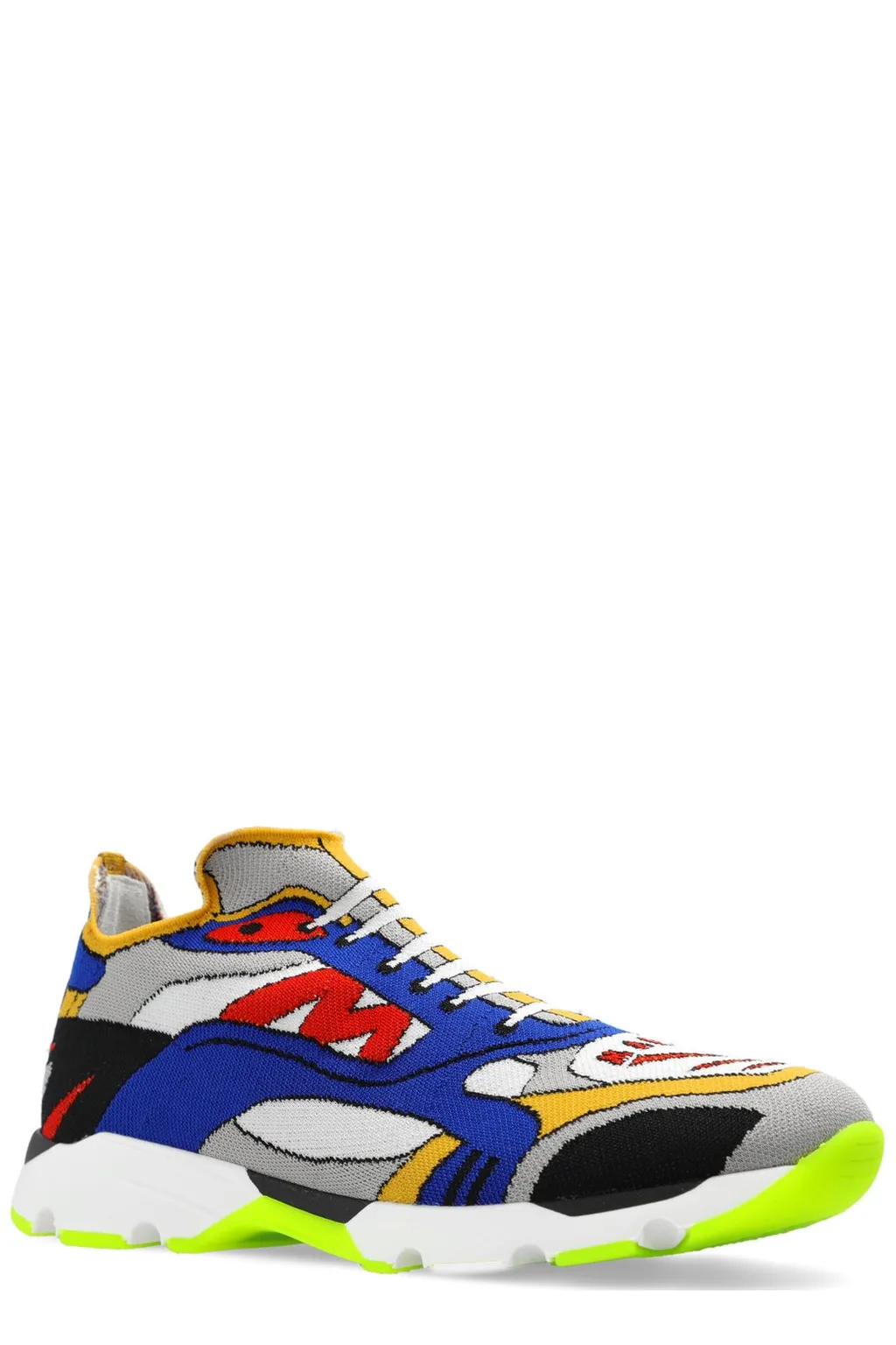 Marni Trompe L'oeil-Printed Round-Toe Sneakers