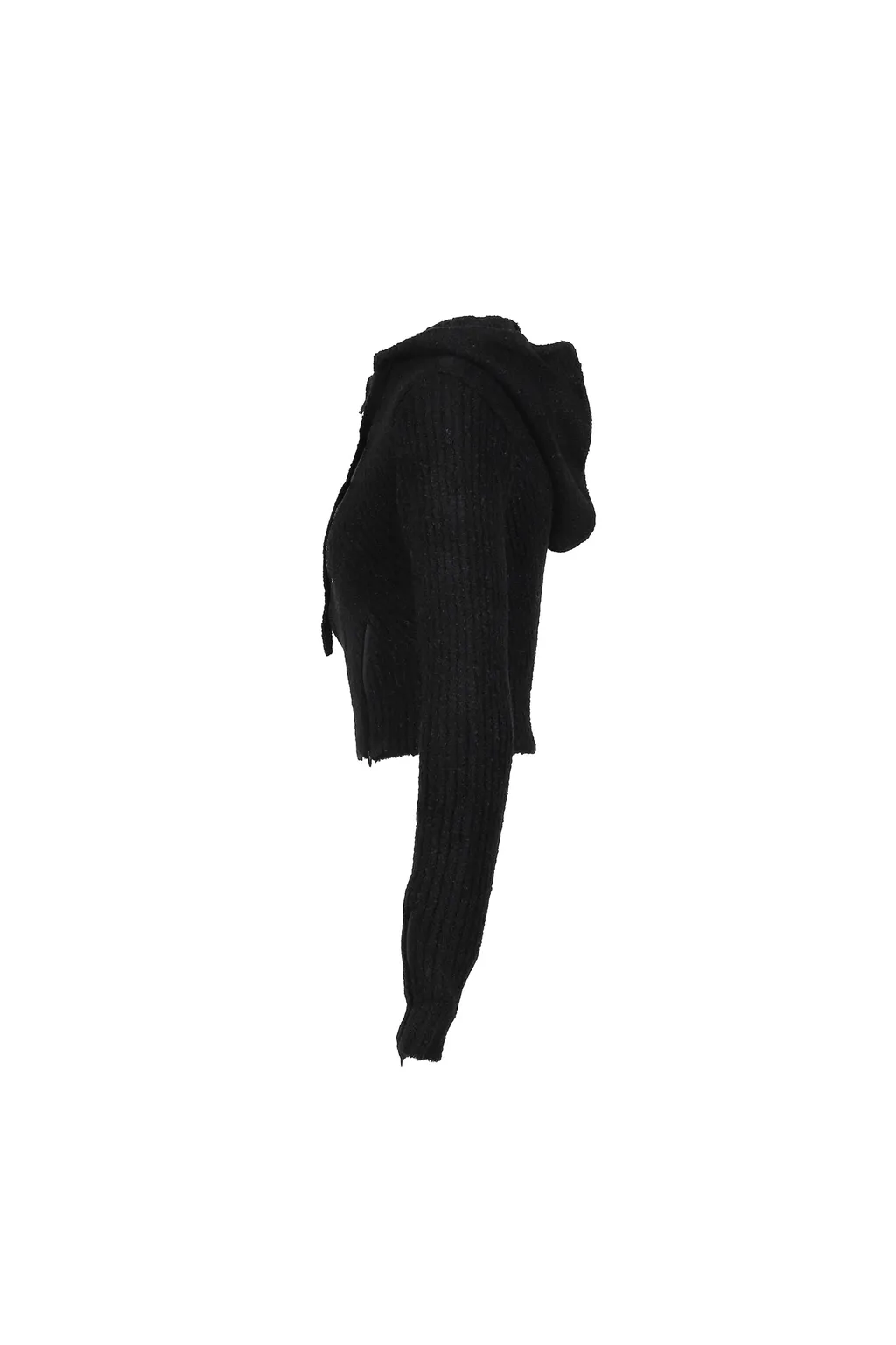Moro Knitted Hoodie Zip-Up / Blk