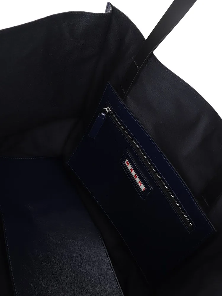 Marni Logo Print Tote Bag