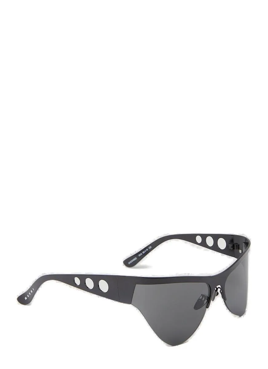 Marni Eyewear Triangular Rimless Frame Sunglasses